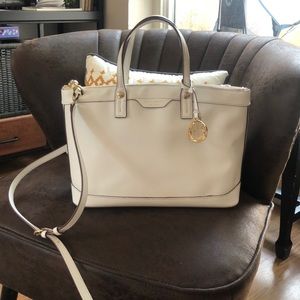 Henri Bendel - White Genuine Leather West 57th Crossbody Satchel Bag